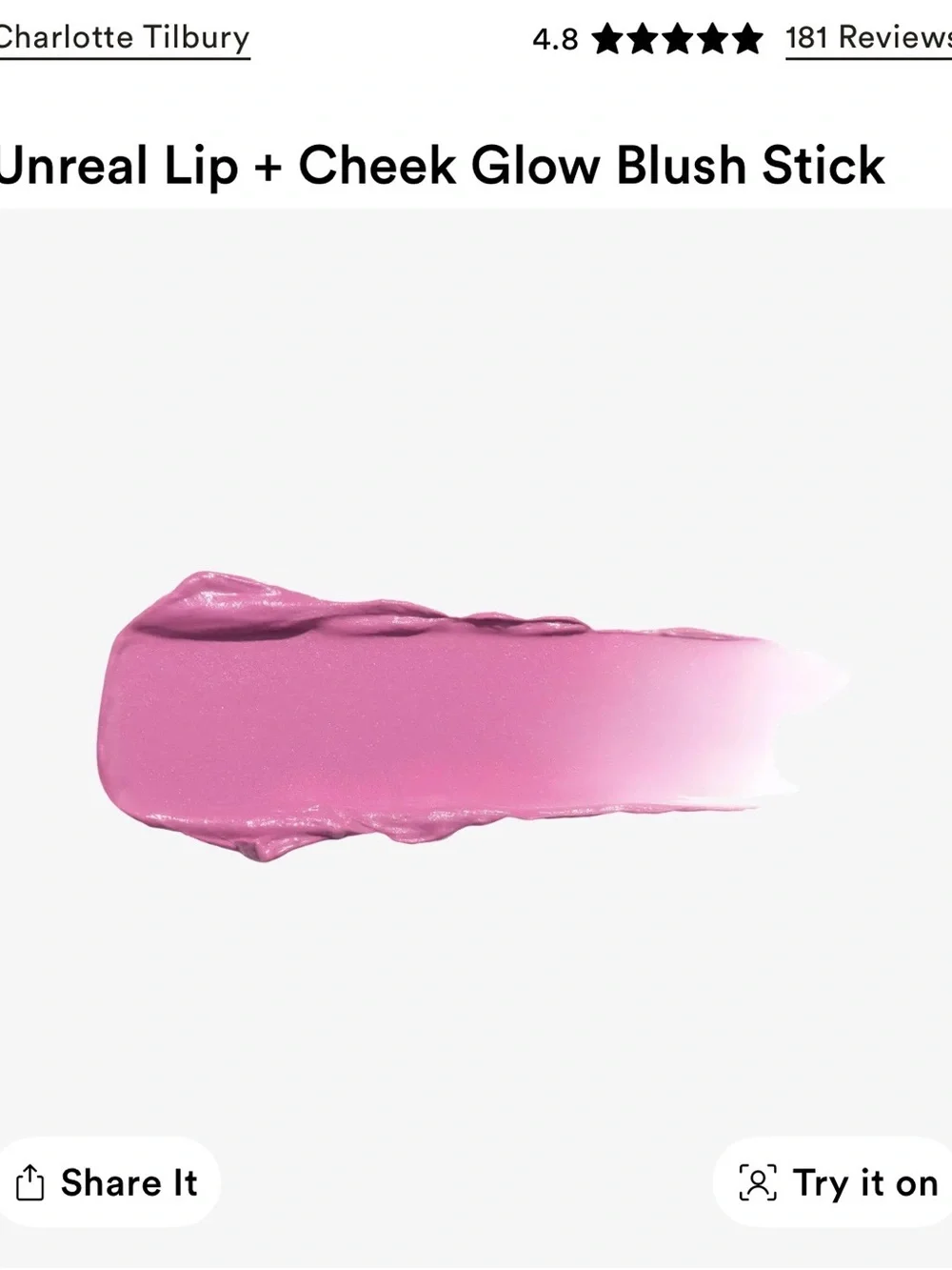 Charlotte Tilbury Unreal Blush Healthy Glow Stick